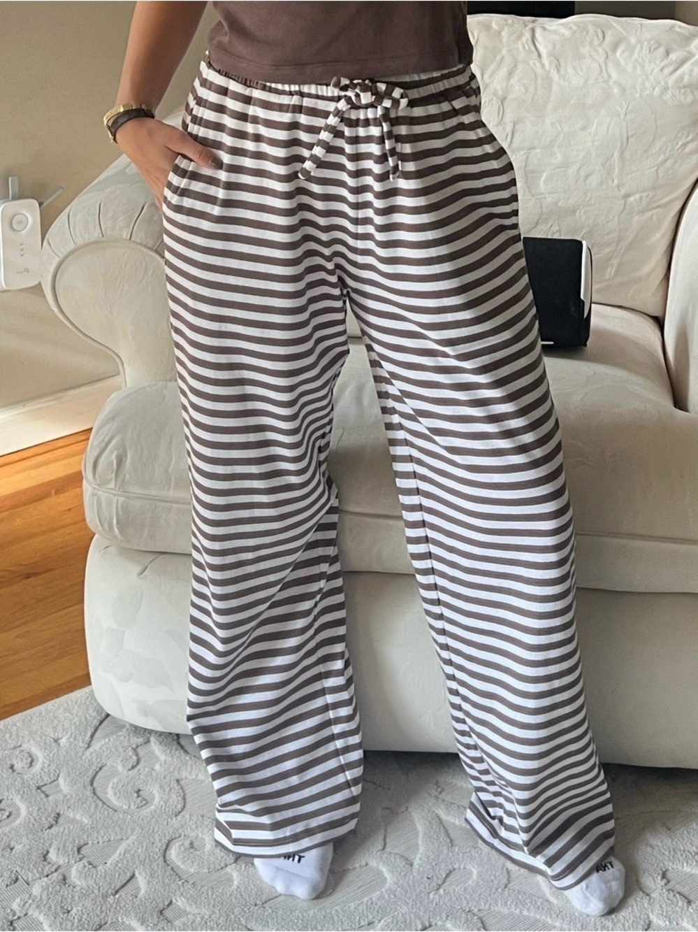 Daily Drills Striped Pants Size M/L